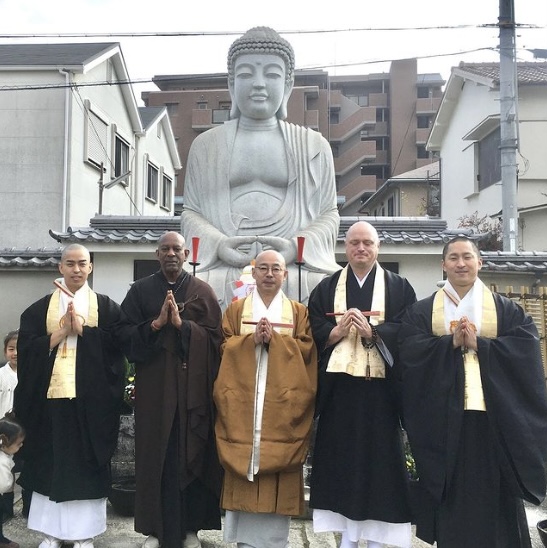 Monks assembled at Komyoji temple